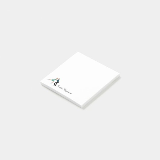 Abbildung Skaten Post-it Klebezettel (angewinkelt)