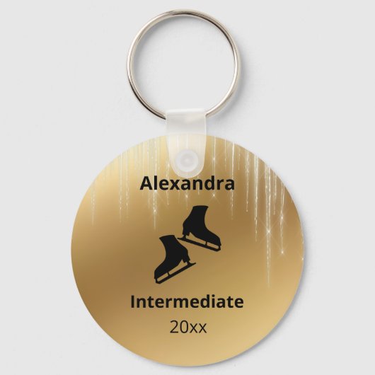 Abbildung Skaten-Prüfstand Jahr Gold Schlüsselanhä Schlüsselanhänger (Vorderseite)