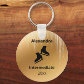 Abbildung Skaten-Prüfstand Jahr Gold Schlüsselanhä Schlüsselanhänger (Vorderseite)