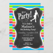 Abbildung Skaten; Rainbow der Retro-Nebel Einladung (Vorne/Hinten)