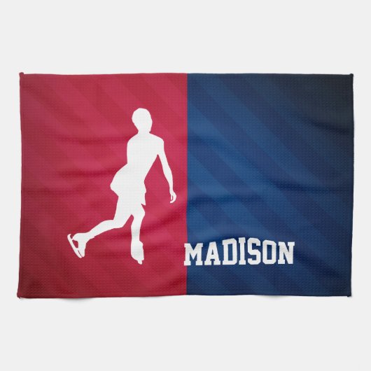 Abbildung Skaten: Rot, Weiß und Blau Küchentuch (Horizontal)