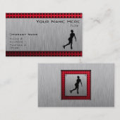 Abbildung Skaten: Rotes Metallsehen Visitenkarte (Vorne/Hinten)