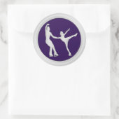 Abbildung Skaten Runder Aufkleber (Tasche)