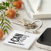 Abbildung Skaten Schlüsselanhänger - I kann Skate (Vorderseite rechts)