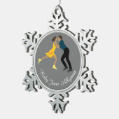 Abbildung Skaten Schneeflocken Zinn-Ornament (Rechts)