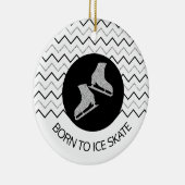 Abbildung Skaten - Schwarzes Silber (männlich) Keramik Ornament (Rechts)