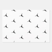 Abbildung Skaten Silhouette Packpapier Set von 3 Geschenkpapier Set (Vorderseite 2)