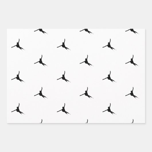 Abbildung Skaten Silhouette Packpapier Set von 3 Geschenkpapier Set (Vorderseite 2)