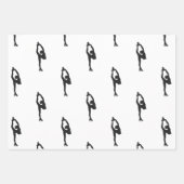 Abbildung Skaten Silhouette Packpapier Set von 3 Geschenkpapier Set (Vorderseite)