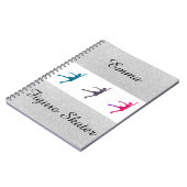 Abbildung Skaten Silver Sparkle Notizblock (Linke Seite)