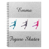 Abbildung Skaten Silver Sparkle Notizblock (Vorderseite)