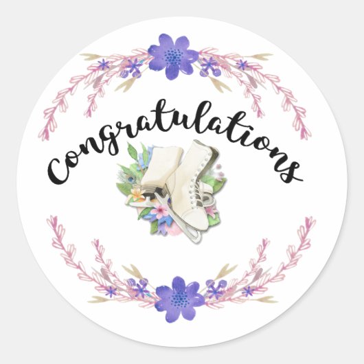 Abbildung Skaten Sticker Herzlichen Glückwunsch (Vorderseite)