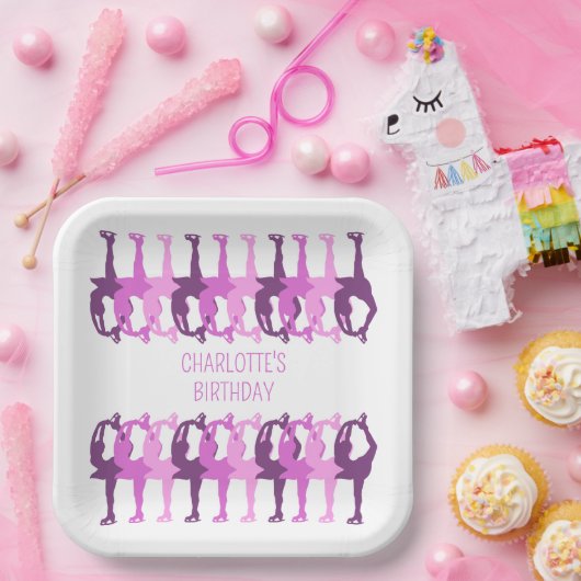 Abbildung Skaten synchronisierte Gruppe Personalis Pappteller (Party)