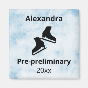 Abbildung Skaten Testjahr blaues Eis Magnet