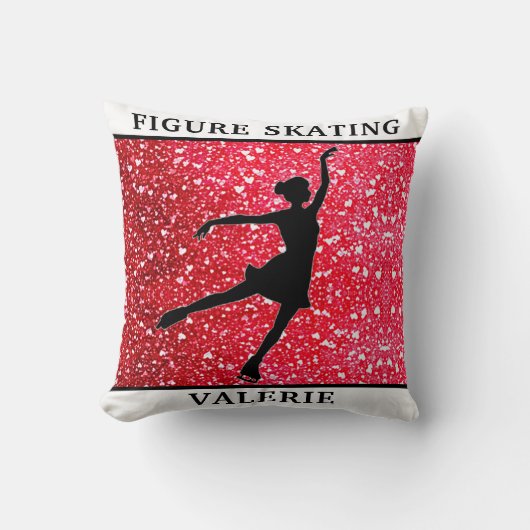 Abbildung Skaten Throw-Pillow mit Name Kissen (Vorderseite)