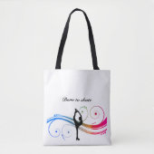 Abbildung Skaten Totbeutel mit farbigen Wirbel Tasche (Vorderseite)