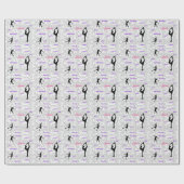 Abbildung Skaten Typografy Wrapping Paper mit Name Geschenkpapier (Flach)