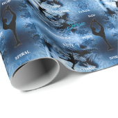 Abbildung Skaten Typografy Wrapping Paper mit Name Geschenkpapier (Rolleneckpunkt)