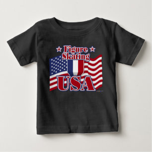 Abbildung Skaten USA Baby T-shirt