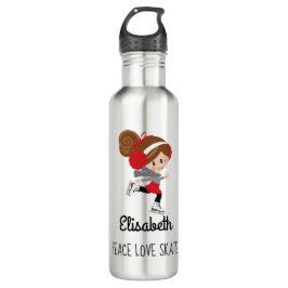 Abbildung Skaten Water Flasche Peace Liebe Skate Edelstahlflasche