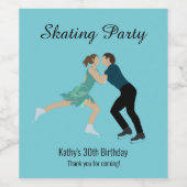 Abbildung Skaten Weinetikett (Einzelnes Label)