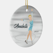 Abbildung Skater Blonde in Aqua Keramik Ornament (Rechts)