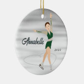 Abbildung Skater Burnette in grün Keramik Ornament (Rechts)