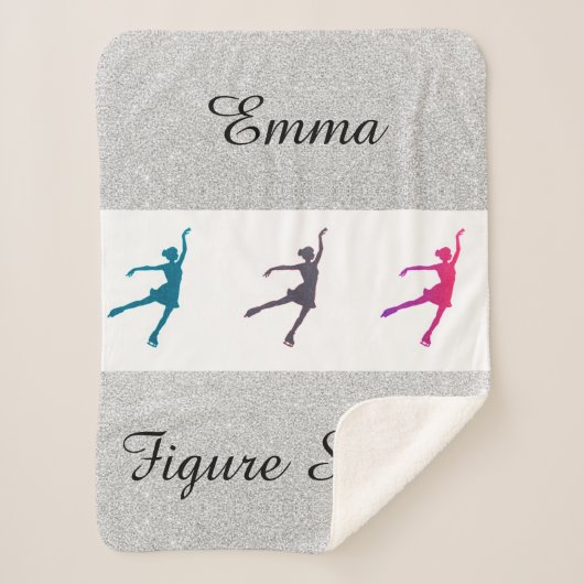 Abbildung Skater/EisSkaten-Glitzer Sherpa-Deckeln Sherpadecke (Vorderseite)