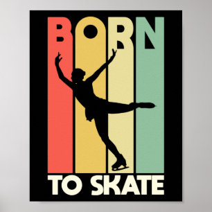 Abbildung Skater Geboren auf der Skaten des Ice Sk Poster
