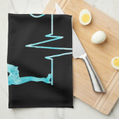 Abbildung Skater Handtuchhalterung tiefblau Geschirrtuch (Viertel Falte)