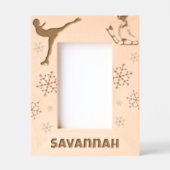 Abbildung Skater Ice Skaten Individuelle Name Geätzte Rahmen (Vorderseite)