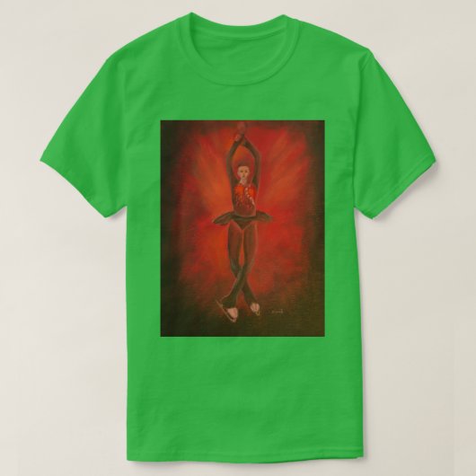 Abbildung Skater Kamila Valieva ein Quad-Sprung T-Shirt (Design vorne)