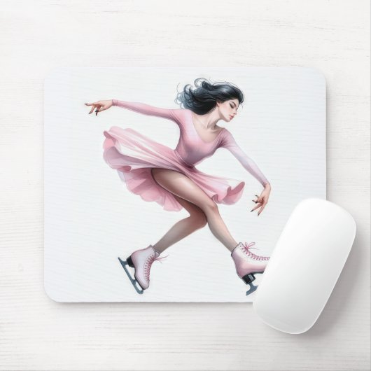 Abbildung Skater mit rosa EisSkaten Mousepad (Mit Mouse)