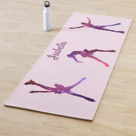 Abbildung Skater Yoga Mat Silhouetten lila Sterne Yogamatte