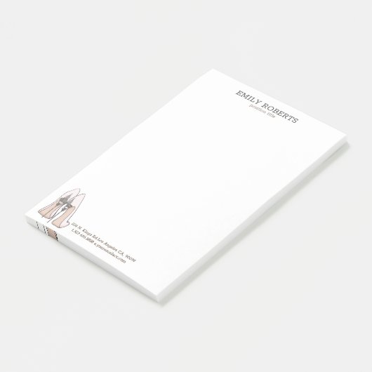 Abbildung Stiletto Schuhe Post-it Klebezettel (angewinkelt)