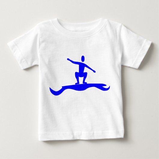 Abbildung Surfen: Blau Baby T-shirt (Vorderseite)