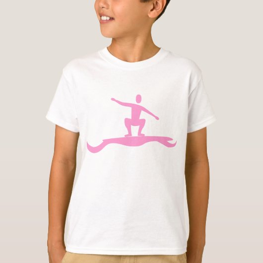 Abbildung Surfen: Rosa T-Shirt (Vorderseite)