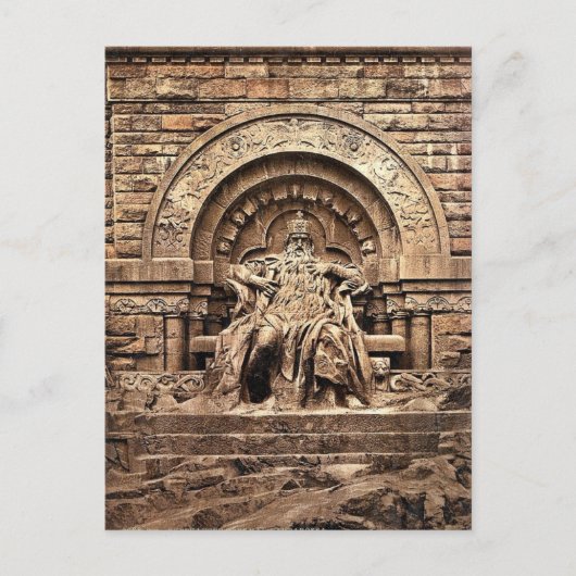 Abbildung von Barbarossa, Kyffhauser und Denkmal,  Postkarte (Vorderseite)