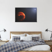 Abbildung von Exoplanet VHS 1256 B und seinen Ster Leinwanddruck (Insitu (Schlafzimmer))
