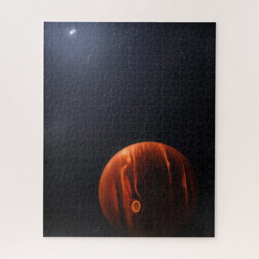 Abbildung von Exoplanet VHS 1256 B und seinen Ster Puzzle (Vertikal)