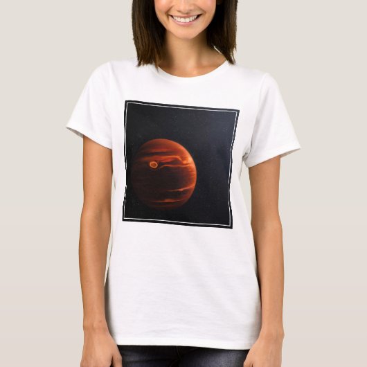 Abbildung von Exoplanet VHS 1256 B und seinen Ster T-Shirt (Vorderseite)