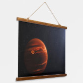 Abbildung von Exoplanet VHS 1256 B und seinen Ster Wandteppich Mit Holzrahmen (Gewinkelt)