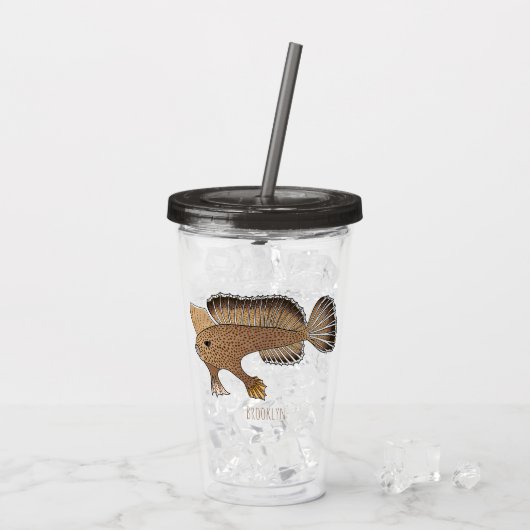 Abbildung von Handfish Cartoon Acryltrinkbecher (Rückseite Ice)