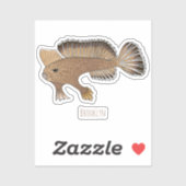 Abbildung von Handfish Cartoon Aufkleber (Blatt)