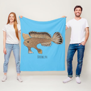 Abbildung von Handfish Cartoon Fleecedecke