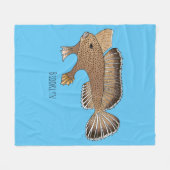 Abbildung von Handfish Cartoon Fleecedecke (Vorderseite (Horizontal))
