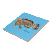 Abbildung von Handfish Cartoon Fliese (Seite)