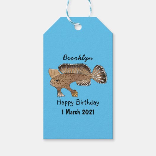 Abbildung von Handfish Cartoon Geschenkanhänger (Vorderseite)