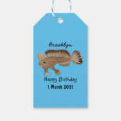 Abbildung von Handfish Cartoon Geschenkanhänger (Rückseite)
