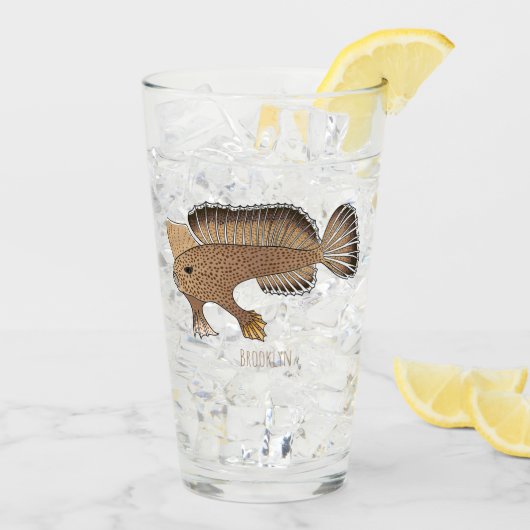 Abbildung von Handfish Cartoon Glas (Rückseite Ice)